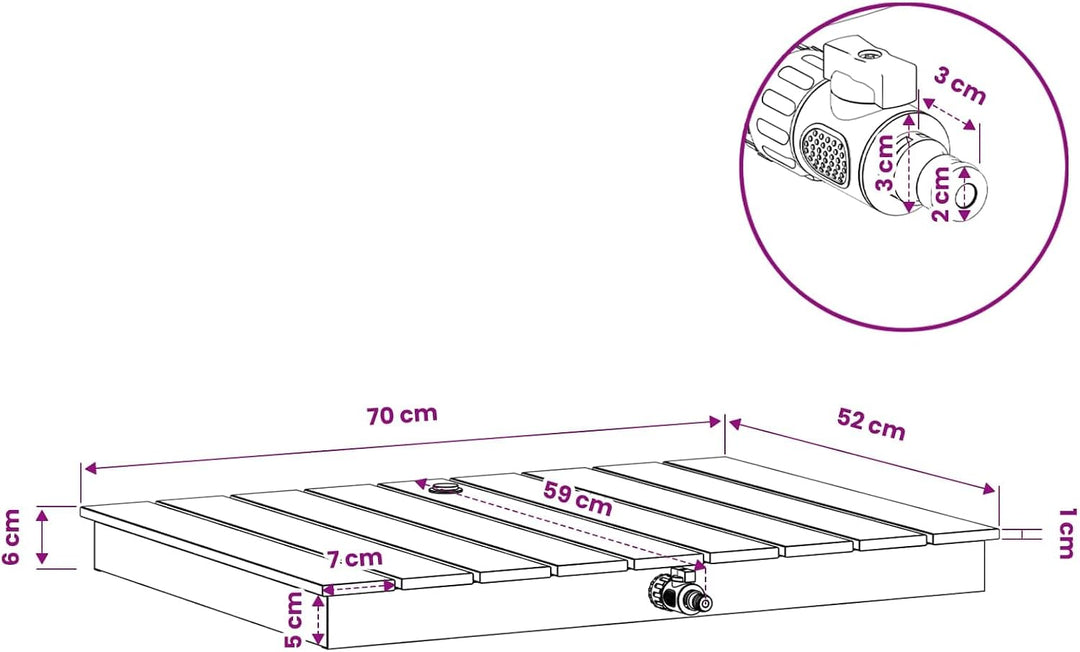 vidaXL Garten Boden Dusche WPC und Edelstahl 201 Anthrazit, mit Fusstaster, 4 m Wasserhöheneinstellu