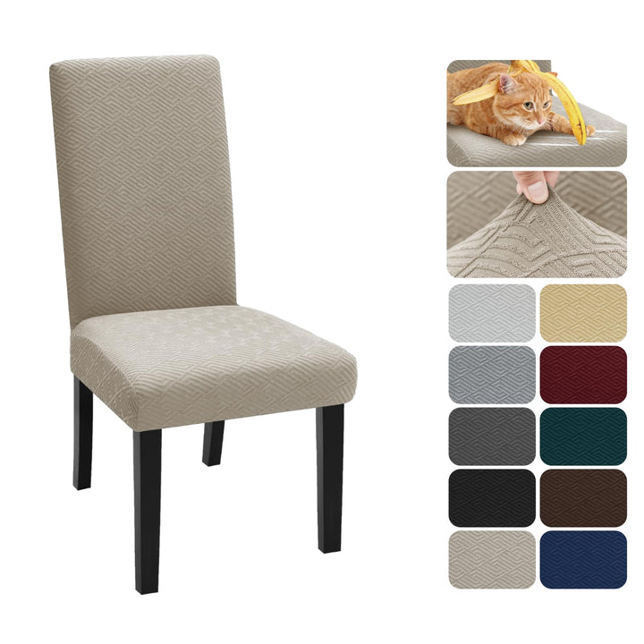 XINEAGE Stuhlhussen 4er Set, Stretch Stuhlhussen für Esszimmerstühle, Universale Stuhlhussen Waschba