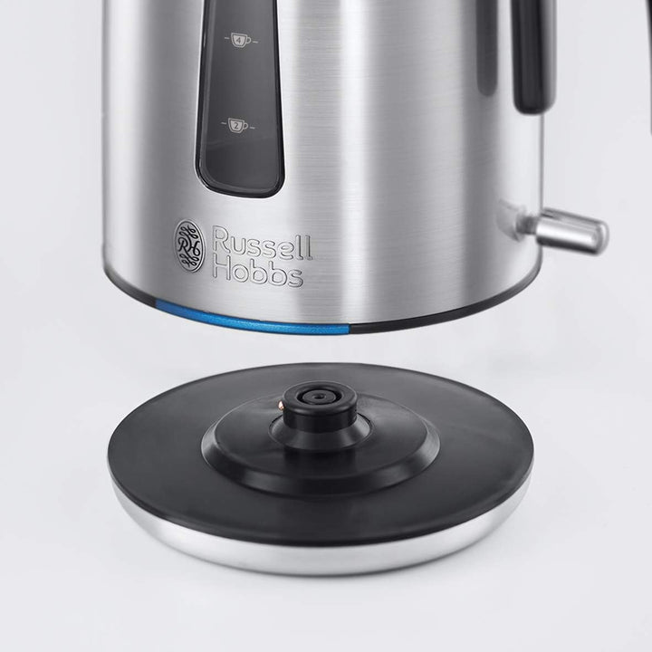 Russell Hobbs 23940 Velocity Fast Boil Elektrischer Wasserkocher, Edelstahl, 3100 W, 1,7 Liter