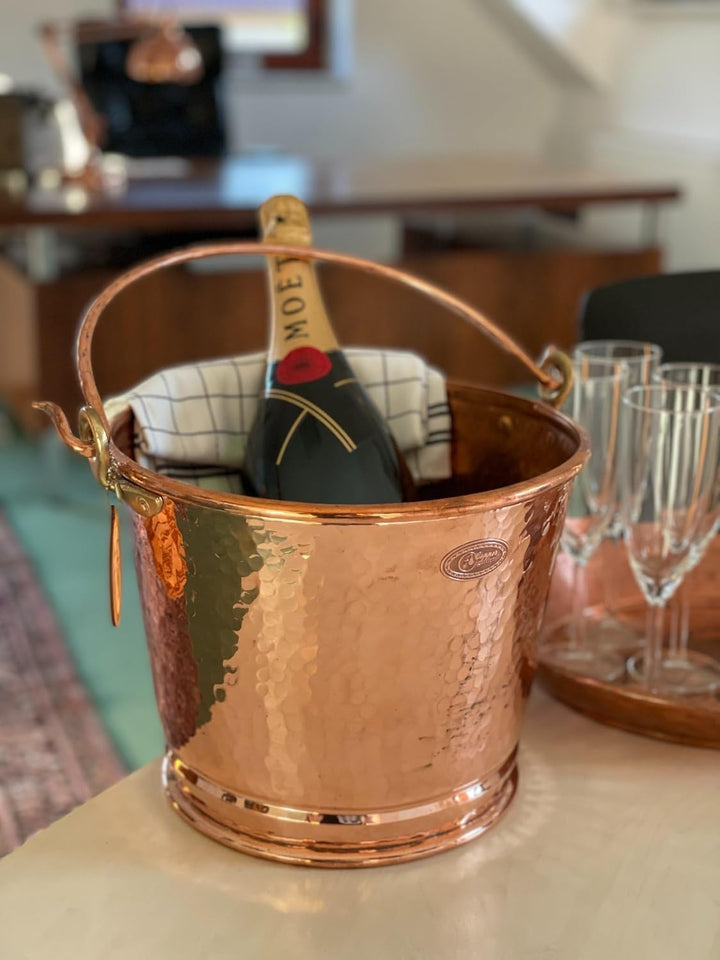 CopperGarden 8 Liter Kupfereimer | Stilvoller Eimer aus reinem Kupfer | Antibakteriell = wirkt gegen