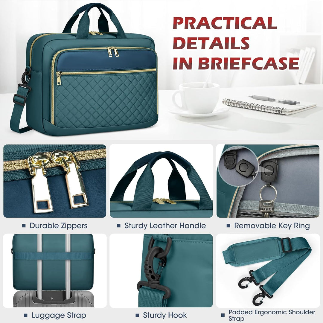 NEWHEY Laptoptasche 17,3 Zoll für Damen Laptop Aktentasche Computertasche Laptop Tasche Business Not