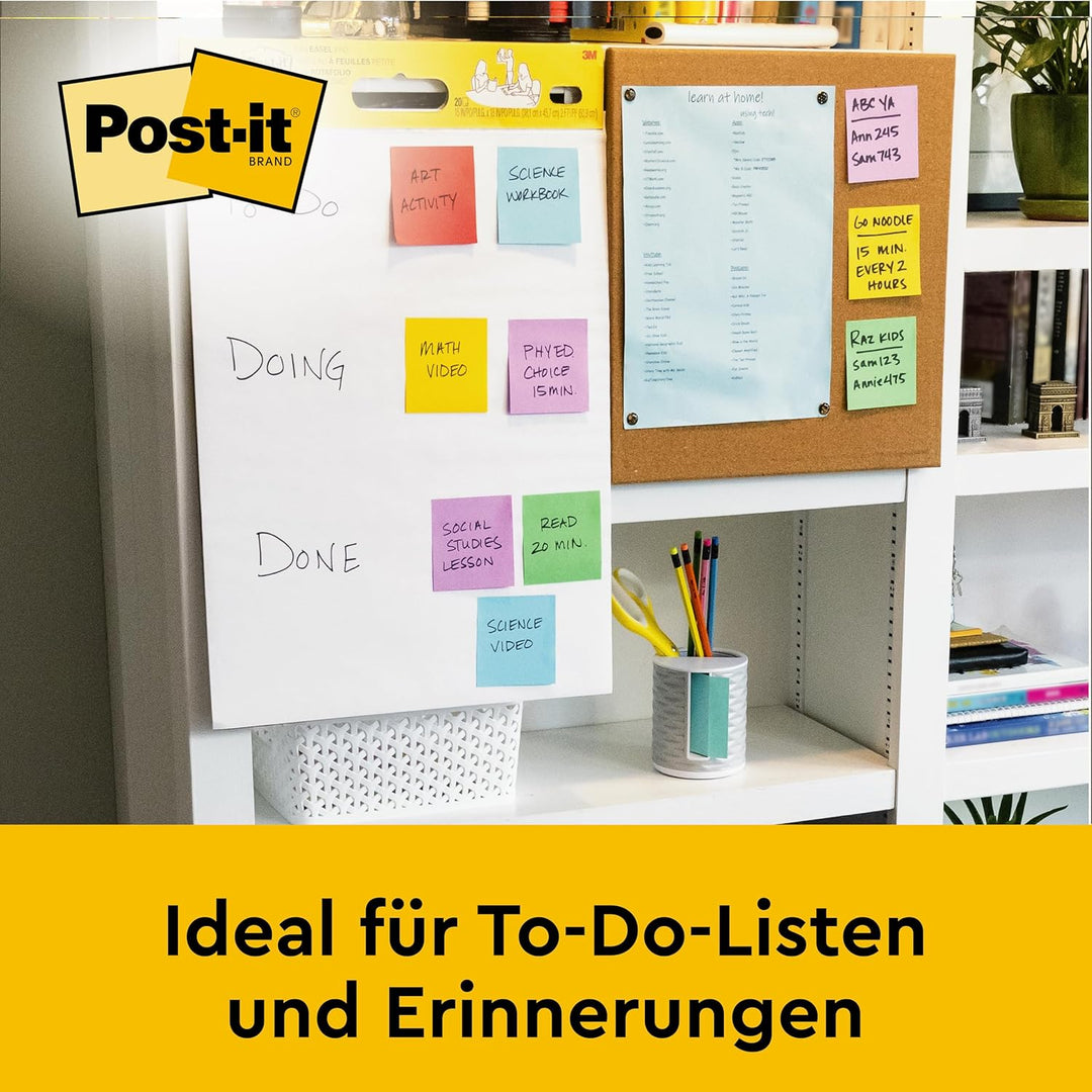 Post-it Super Sticky Meeting Chart, Weiss, unliniert, 2 Blöcke, 635 mm x 762 mm + 4 Blöcke Meeting N
