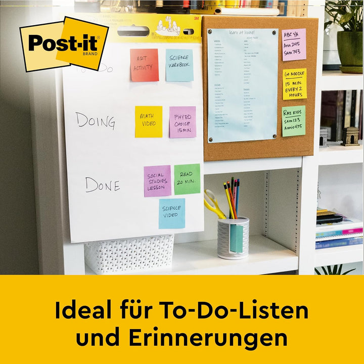 Post-it Super Sticky Meeting Chart, Weiss, unliniert, 2 Blöcke, 635 mm x 762 mm + 4 Blöcke Meeting N