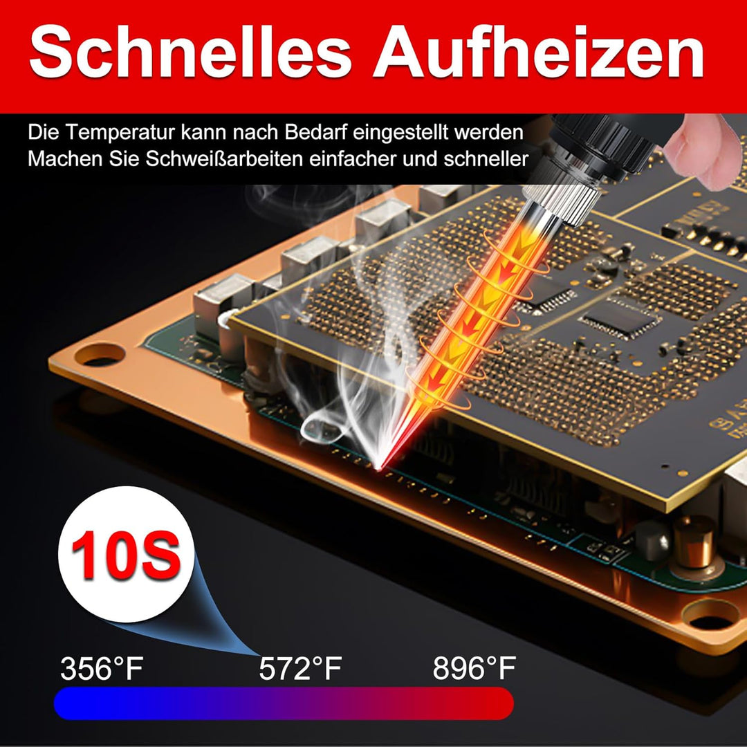 GZYZ Akku-Lötkolben-Set kompatibel mit Ein hell PXC 18V Akku, Tragbarer Lötkolben mit USB und Typ-C,