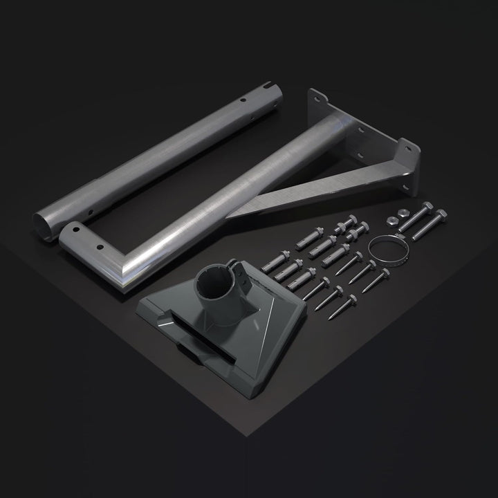 Starlink Standard Wandhalterung Lang mit Rohradapter Gen 3 Long Wall Mount V3 V4 Edelstahl, massiv u