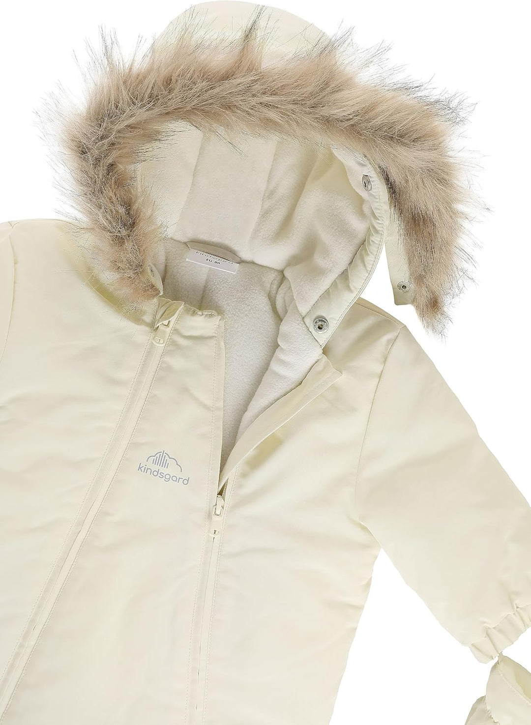 Kindsgard Schneeanzug vinta | mit Fäust- & Füsslingen, Reissverschluss 74 creme, 74 creme