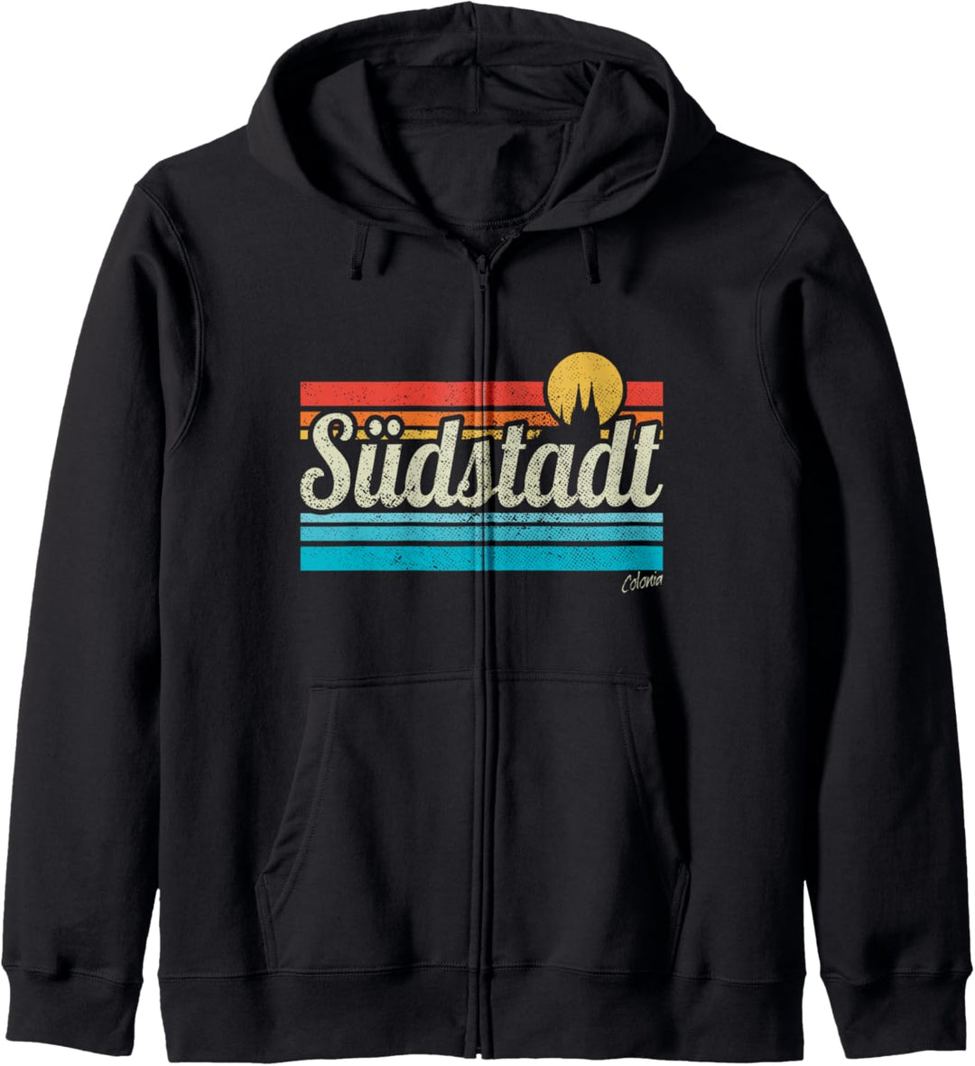 Südstadt Veedel Viertel Retro Vintage Surfer Köln Südstadt Kapuzenjacke