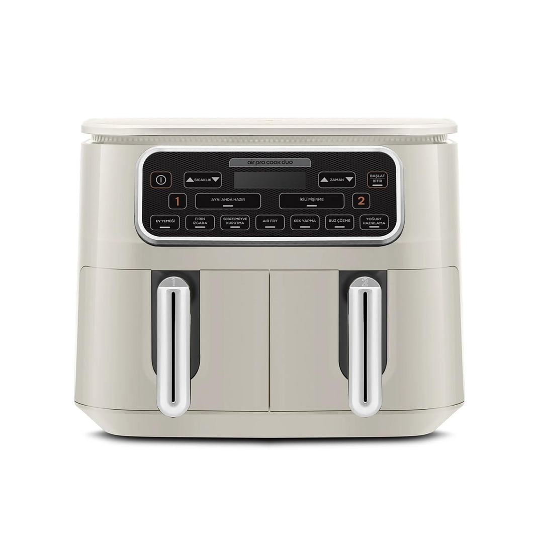 Karaca Air Cook Duo Hausmannskost XXXL 8 Liter Airfryer, Starlight, 8 Personen, Starlight