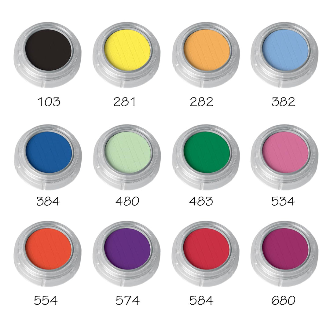 Rouge-/Lidschattenpalette RA mit 12 Farben, RA