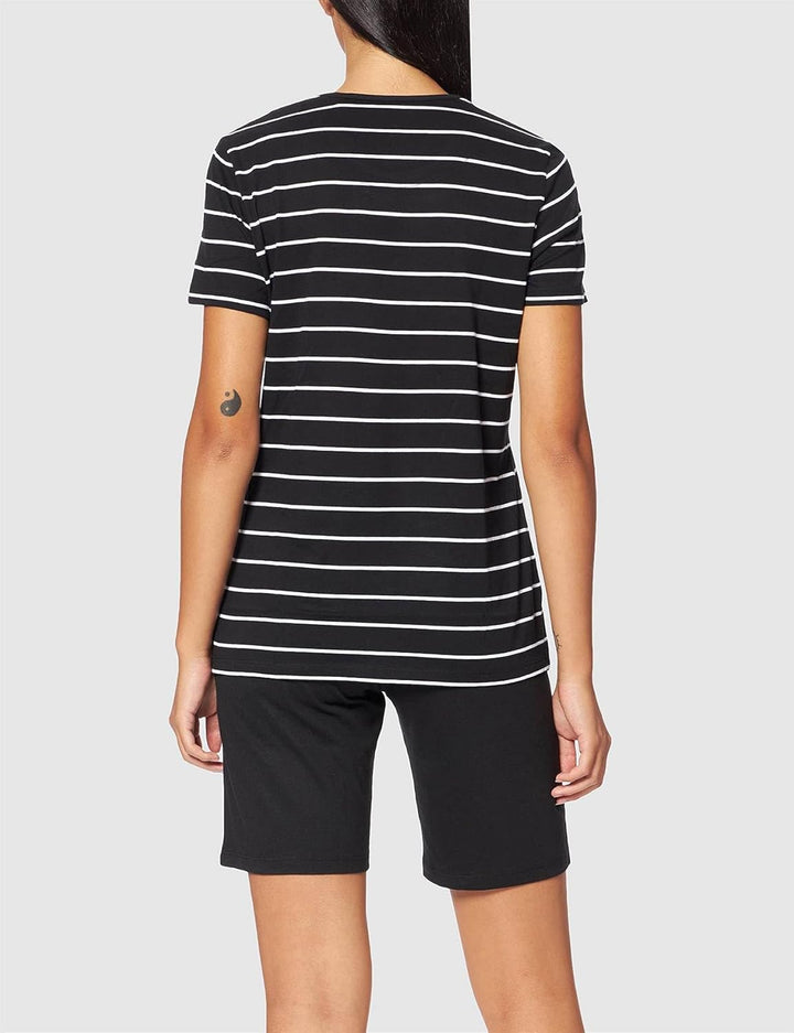 Schiesser Damen Schlafanzug Set kurz Baumwolle Modal - Nightwear 36 Schwarz_173625, 36 Schwarz_17362