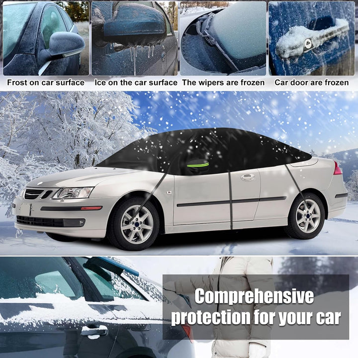 Halbe Autoabdeckung Kompatibel mit Saab 9-3 Convertible 1998-2014, Halbabdeckung wasserdichte Halbga
