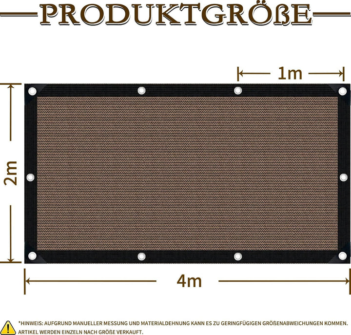 Garten Schattierungsnetz Schattiernetz,Shade Cloth mit Ösen 80% UV-Beständiges,für Garten Pflanze Ge