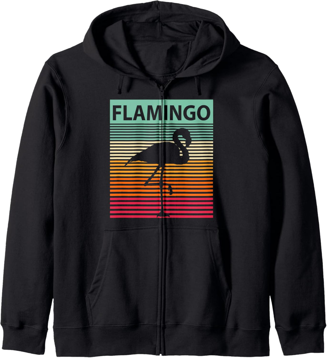 Retro Flamingo Kapuzenjacke