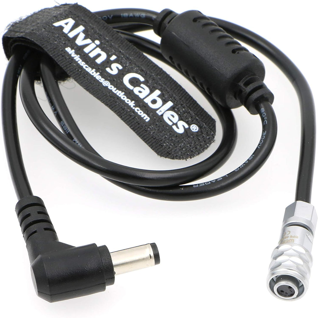 Alvin's Cables BMPCC4K Stromkabel für BMPCC 4K Blackmagic Pocket Cinema Kamera 4K 60CM Rechtwinklig