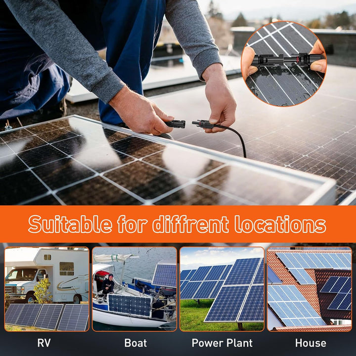 Solar Crimpzange Set für 2.5/4/6mm² Pv Kabel,12 Paar Pv Stecker Und Kabelstecker,1x Crimpzange,Wasse