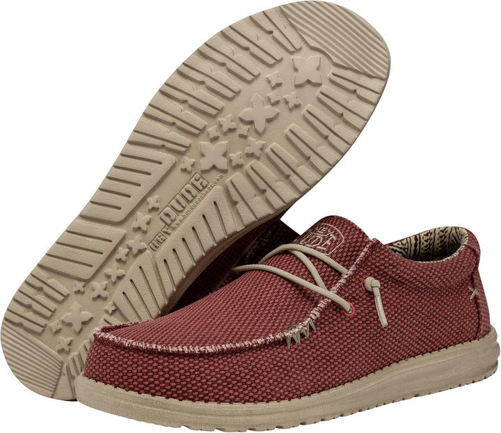 Hey Dude Herren Wally Braided Mokassin, Rot