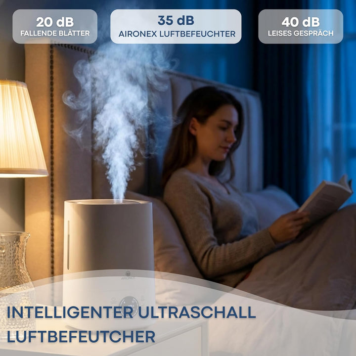 Luftbefeuchter 6 Liter – Top-Fill – Aroma – Luftbefeuchter – Humidifier – Geeignet für Wohnzimmer, B