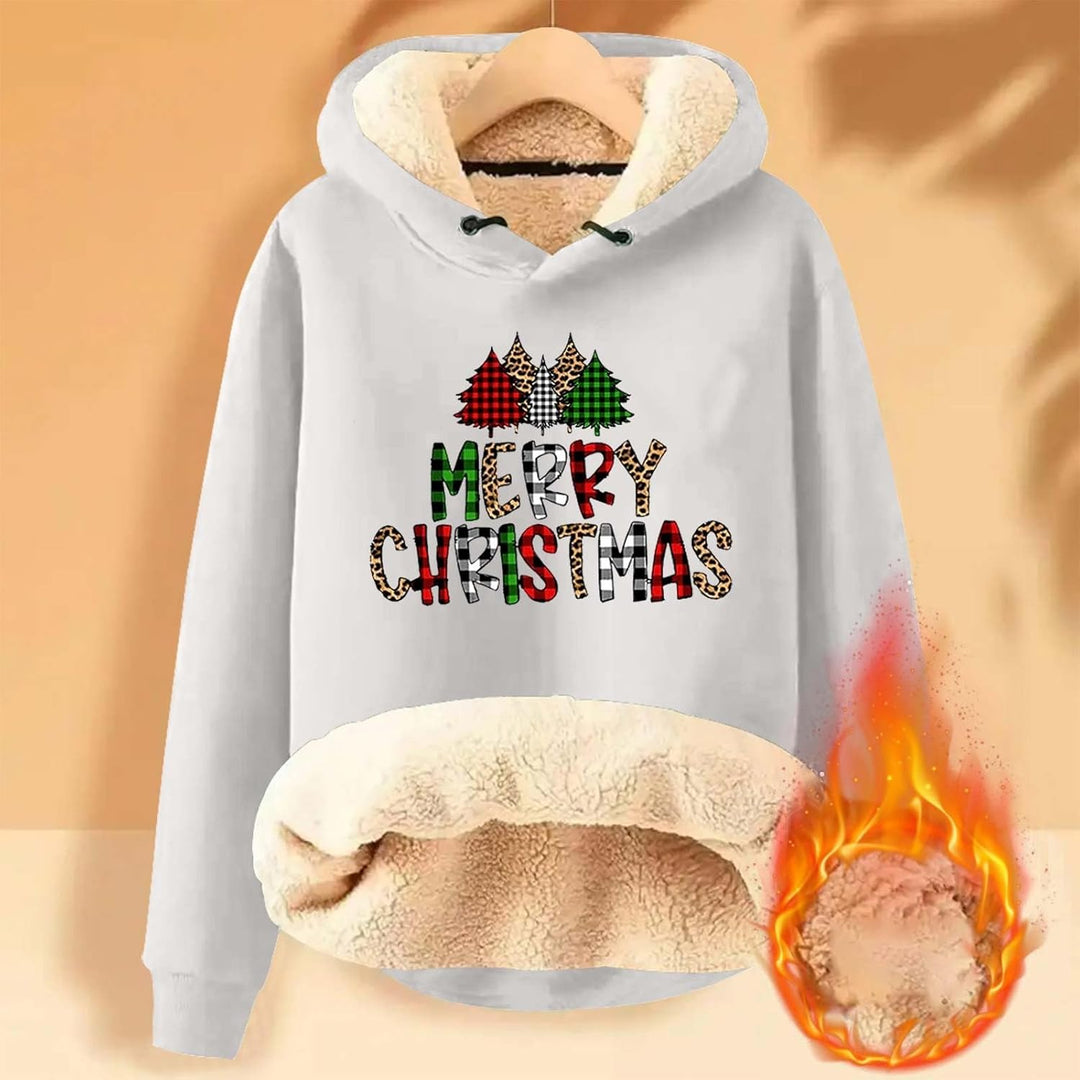 EMATOP Hoodie Damen Fleece Gefütterte Sweatshirt Winter Warm Pullover mit Kapuze Fleecepullover Kusc