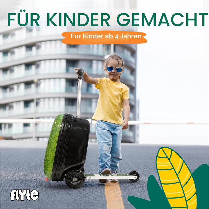 Flyte Scooter Koffer - 2-in-1, 45 cm Reisekoffer Kinder, 25 Liter Fassungsvermögen Kinderkoffer Hand