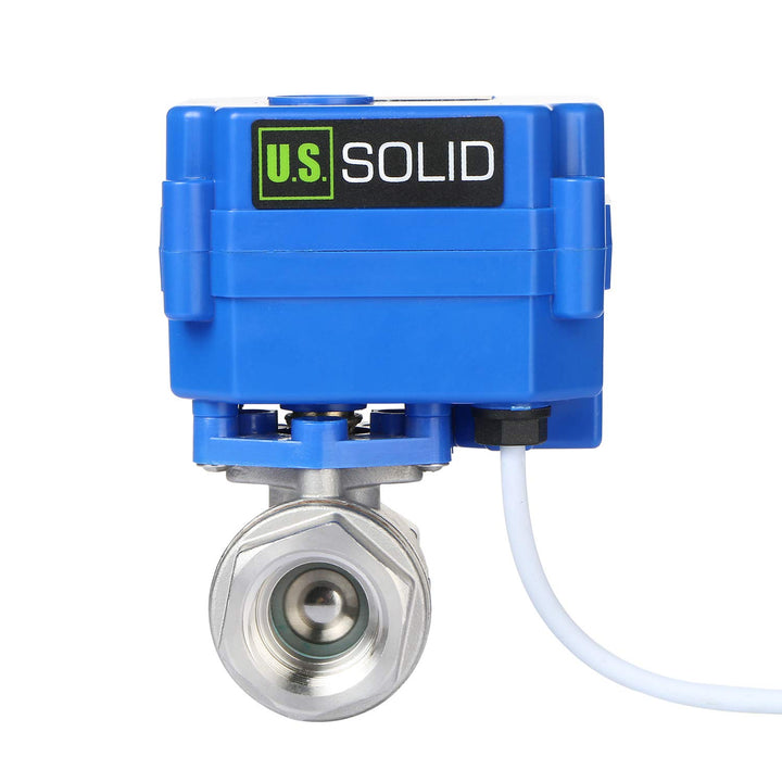 U.S. Solid 1/2" Motorkugelhahn Edelstahl Elektrische Zonenventil DN15, 9-24V AC/DC, 3 Drähte Edelsta