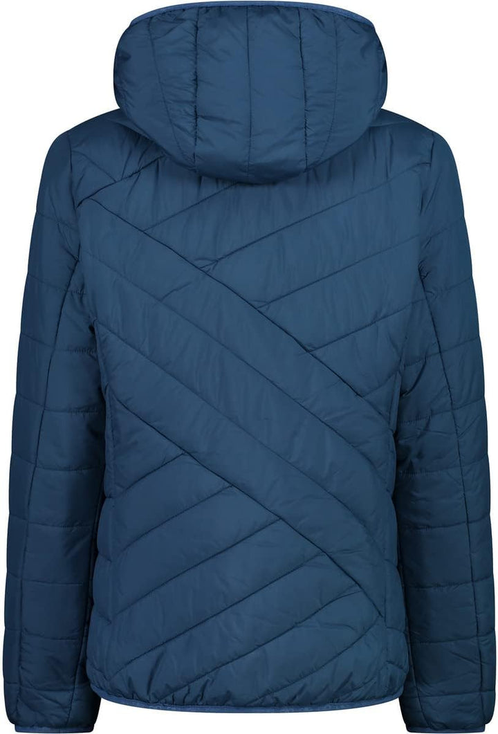 CMP Damen Damenjacke aus Recyceltem Polyester mit Fester Kapuze Coat 34 blaue Tinte, 34 blaue Tinte