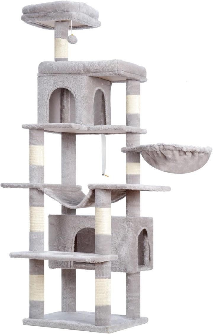 Heybly Kratzbaum, 178 cm Hoch, kratzsäule für Indoor Katzen, Mehrstöckiger Katzenkratzbaum mit 8 Kra