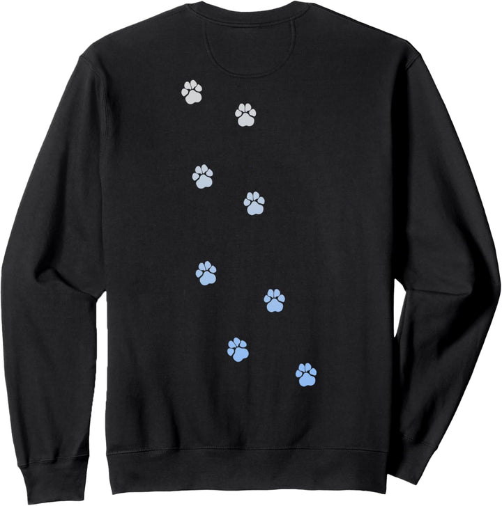 Die mit dem Labbi geht - mit Pfotenabdrücken auf dem Rücken Sweatshirt