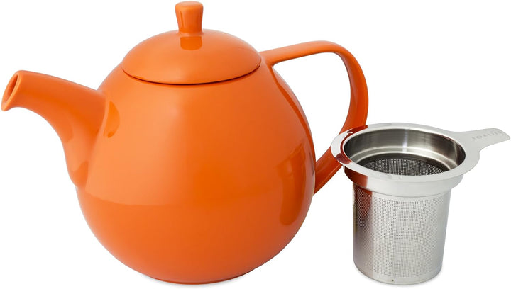 FORLIFE Curve Teekanne mit Teesieb, 1,3 l, Karotte Carrot, Carrot