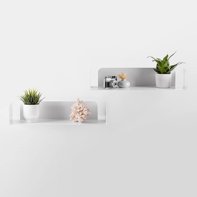 D-Segno Wandregal Metall - Regal Wand, Einzigartiges minimalistisches und modernes Design, Wandbuchh