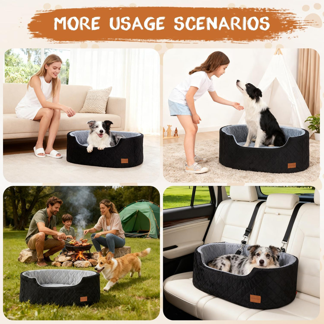 Hunde Autositz für grosse/mittlere Hunde, Pet Booster Sitz für Autos, SUVs und Lastwagen, Reisehunde