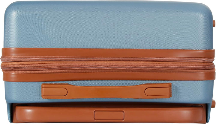 SESCO Reisekoffer Premium-Kofferset 3tlg. Koffer Trolleys Handgepäck Set, breiter Griff, TSA (blau/b