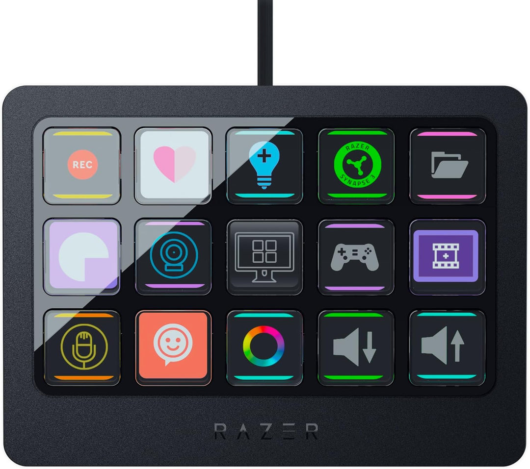 Razer Stream Controller X - All-in-One-Controller für Streaming (15 Switchblade-Tasten, Multi-Link-M