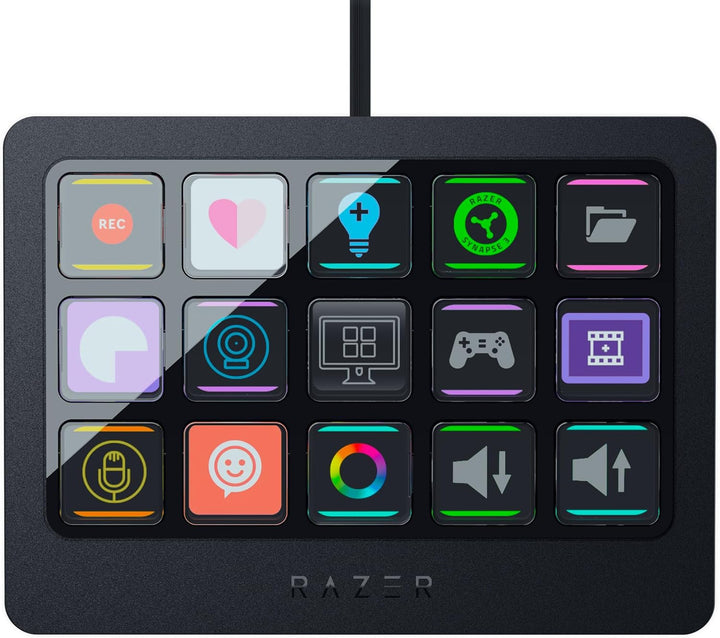 Razer Stream Controller X - All-in-One-Controller für Streaming (15 Switchblade-Tasten, Multi-Link-M