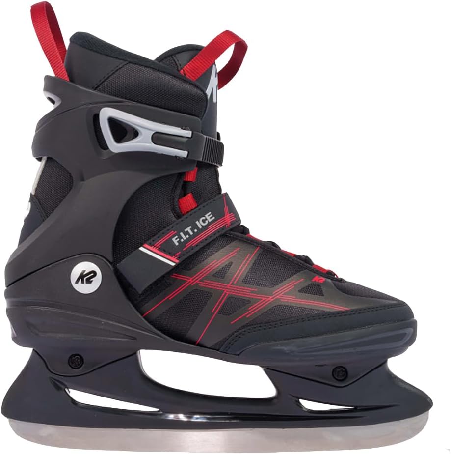 K2 Herren F.i.t. Ice Schlittschuhe EU: 47 (UK: 11.5 / US: 12.5) black - red, EU: 47 (UK: 11.5 / US: