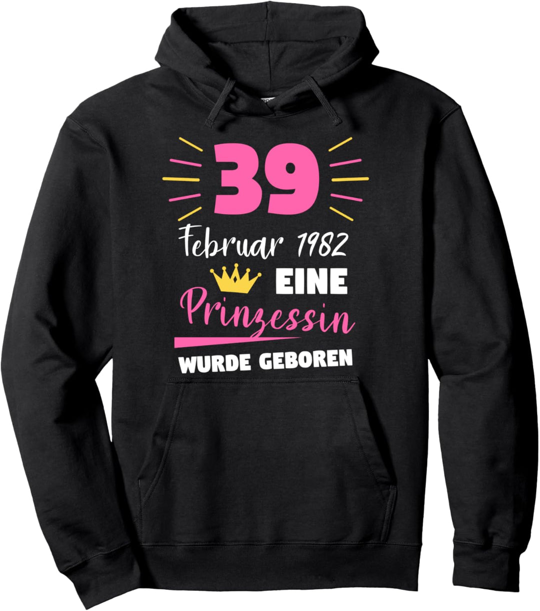 39 Geburtstag Frau Februar 1982 Geschenk Pullover Hoodie
