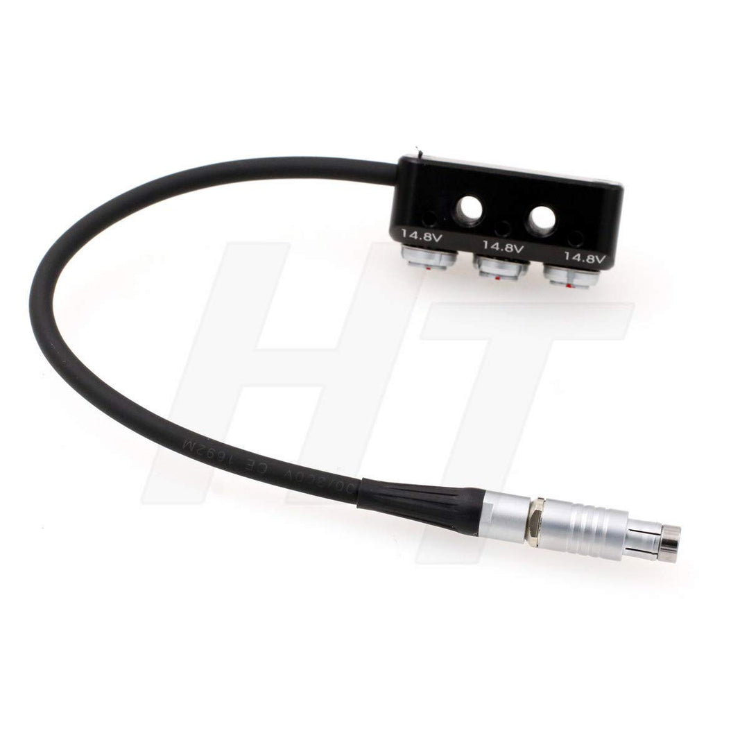 HangTon Stromverteiler Kabelbox RS 3-polig Stecker auf 2 x 0B 2-polig 1 x fischer RS 3-polig Buchse