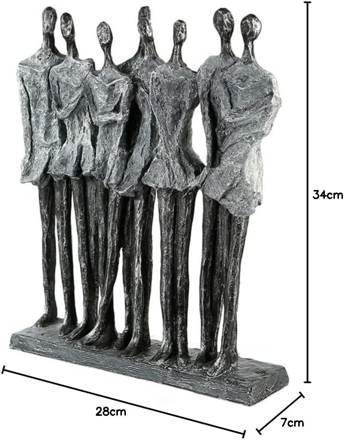 Casablanca Deko Skulptur - Mädelsabend - Beste Freundinnen - Poly silberfarben -Zertifikat Spruchanh