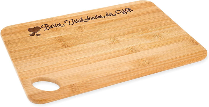 Mr. & Mrs. Panda Bambus - Schneidebrett Trinkbruder - Geschenk, Herz Liebe Verliebt Dankeschön Gebur