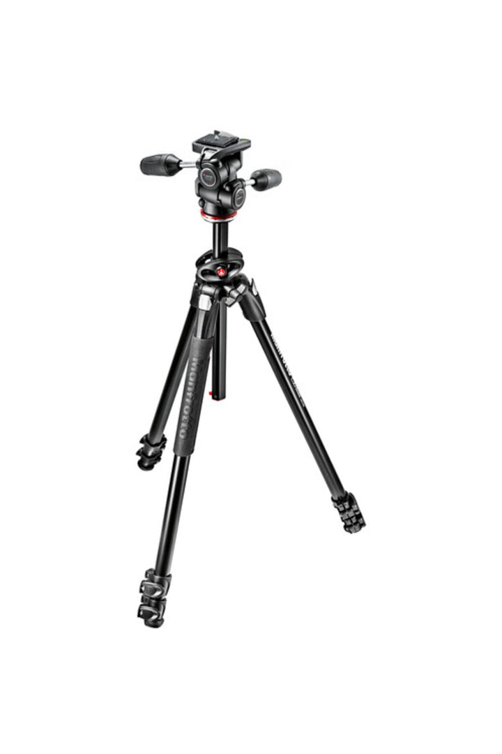 Manfrotto MK290DUA3-3W 290 DUAL Kit Alu 3 Segmemte (90 Grad Mittelsäule, 3-Wege Neiger) Single, Sing