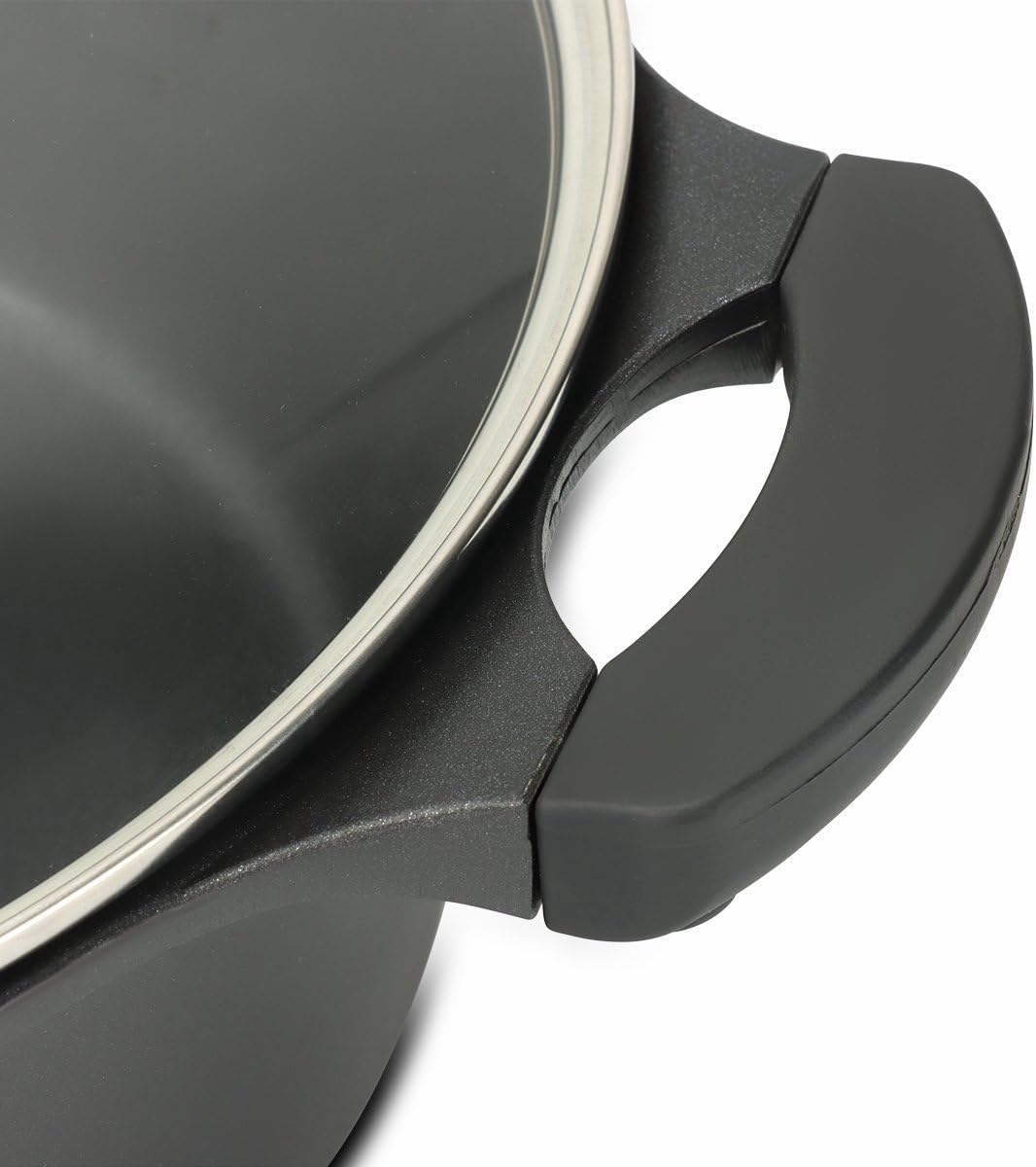 Royalty Line - RL-BS44M - Kochtopf Gross mit Glasdeckel, Antihaftbeschichteter, Induktionsgeeignet,