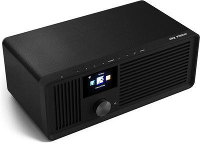 sky vision DAB 70 – Stereo DAB+ Internet-Radio (FM UKW, WLAN-fähig, mit AUX-Anschluss plus Kabel, Di
