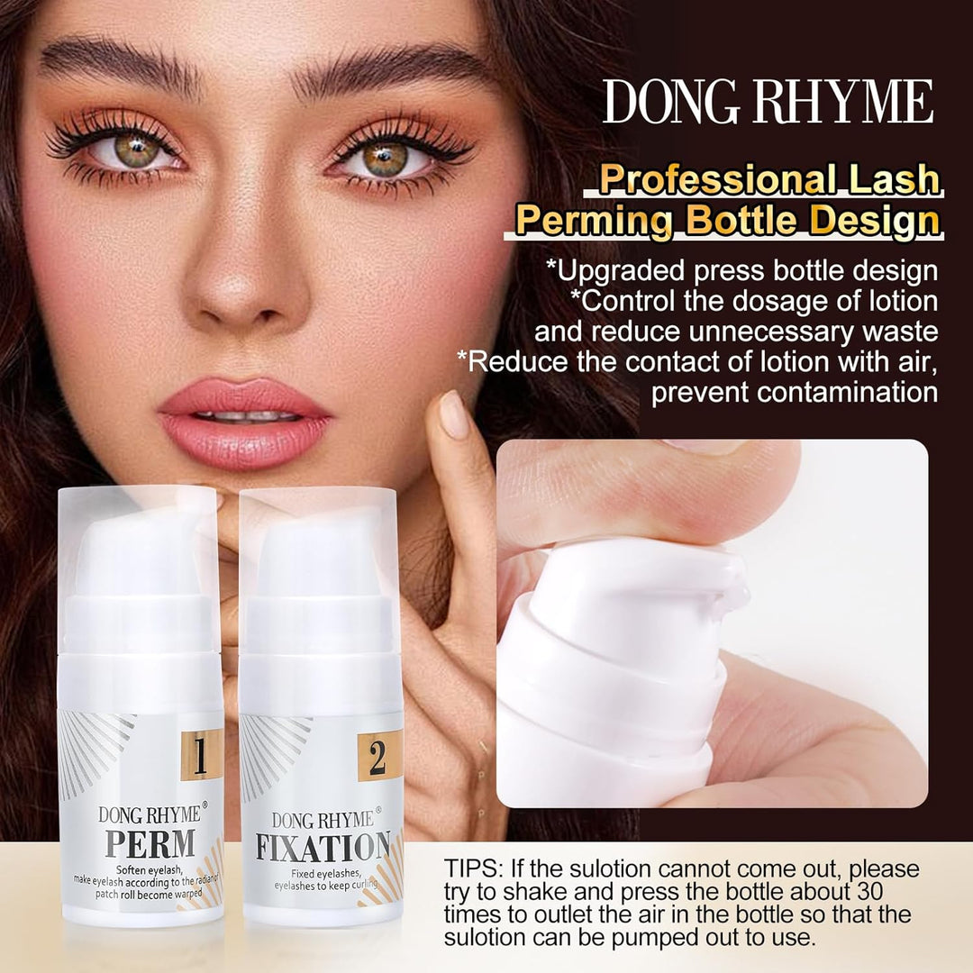 Wimpernlifting Lash Lifting Kit mit Glue Balm, DONG RHYME Wimpernlifting Kit mit Klebebalsam in Pfir