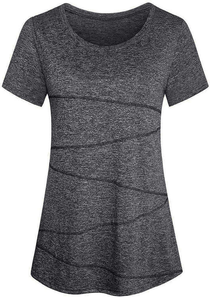iClosam Damen Sport T-Shirt Running Fitness Laufshirt Kleidung Yoga Top Funktionsshirt Sportshirt Ku