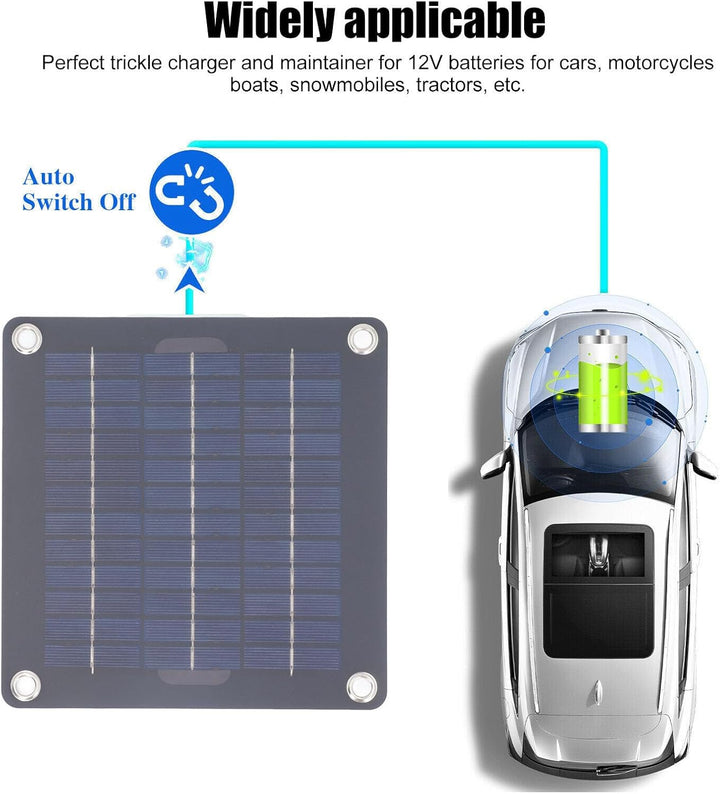 Solarpanel-Kit, Monokristalliner Batterieerhalt mit 12 V und 18 V Ausgang, mit 10 W Solarpanel, OBD-