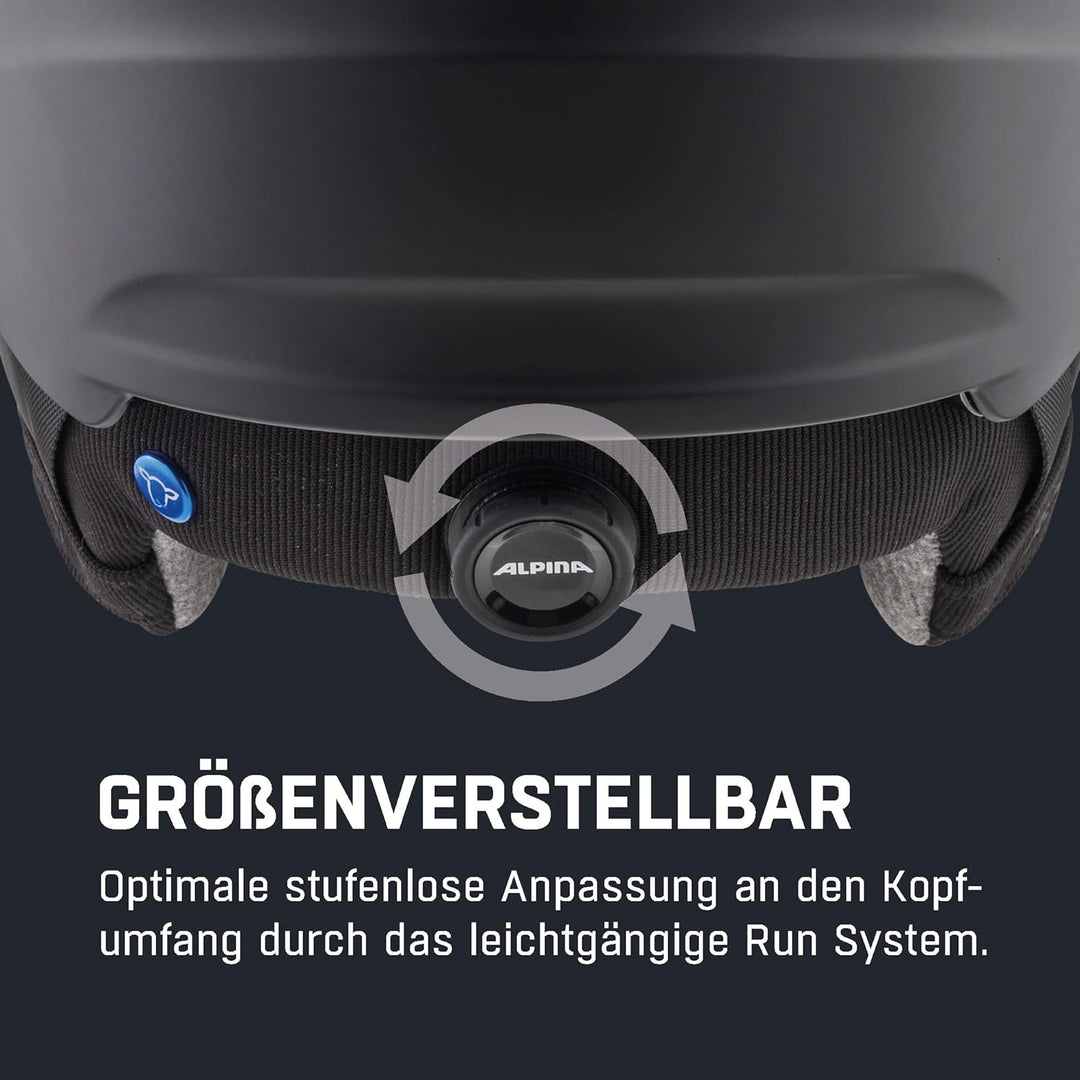 Alpina Unisex-Erwachsene Alto Q-LITE Skihelm, Black matt (Gold Mirror), 55-59