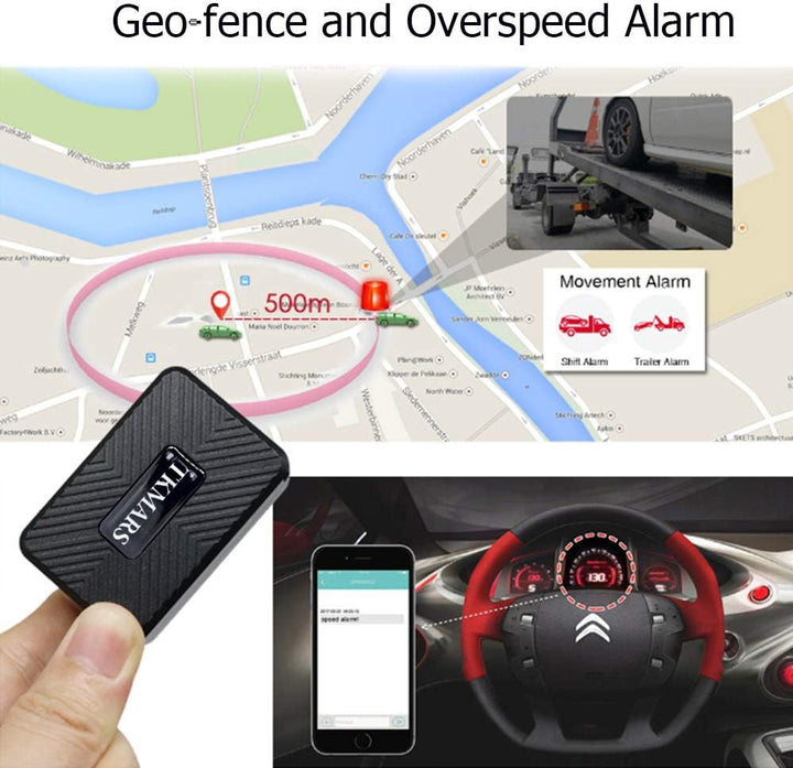 TKMARS Klein GPS-Tracker, Echtzeit-Tracking Mini-GPS Ortungsgerät, magnetischer Peilsender GPS-Sende