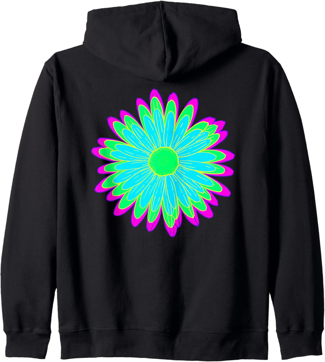 EDM Trippy Psychedelic Flower Art Tanzmusik Rave Festival Kapuzenjacke