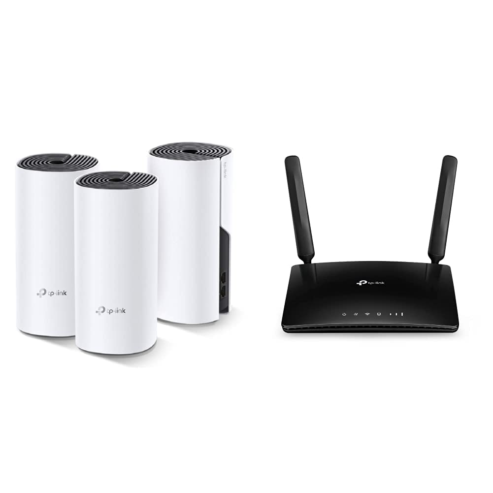 TP-Link Deco M4 Mesh WLAN Set (3er Pack), AC1200 Dual Band Router &amp; Repeater (Reichweite bis zu 370m