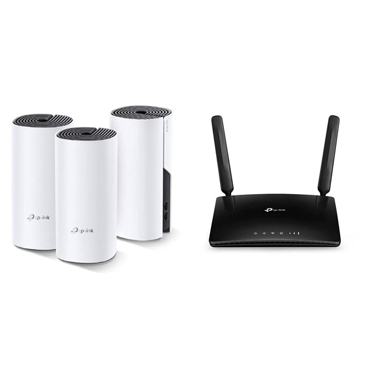 TP-Link Deco M4 Mesh WLAN Set (3er Pack), AC1200 Dual Band Router &amp; Repeater (Reichweite bis zu 370m