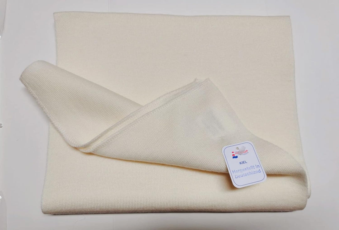Leuchtfeuer Schal Kiel 100% Merinowolle, Made in Germany ca. 28 x 180 cm（marine） Weiss, Weiss
